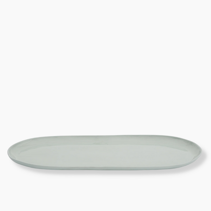 Light Blue Oval Plate - Large