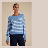 Eloise Sweater - Blue / White
