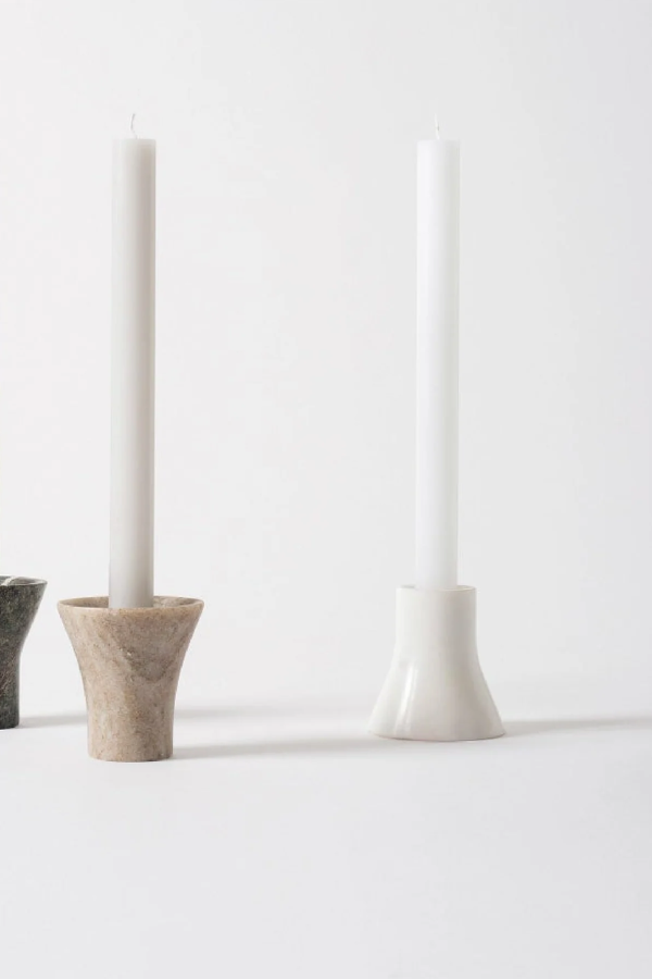 Flare Candle Holder - White
