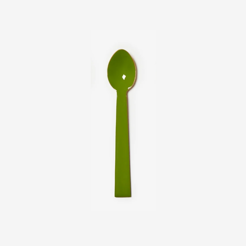 Enamel Teaspoon - Olive