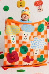 Fluffy Knit Blanket - Pocket Patch