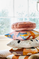 CASTLE Penny Round Cushion - Rose