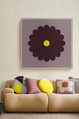 Penny Round Cushion - Fluro Yellow