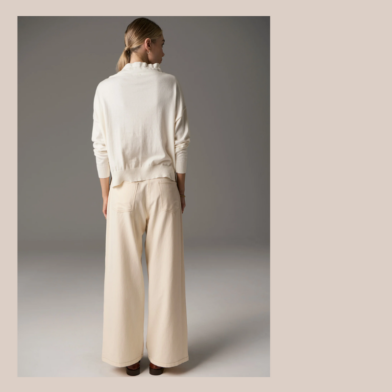 Beech Drawcord Knit - Ivory