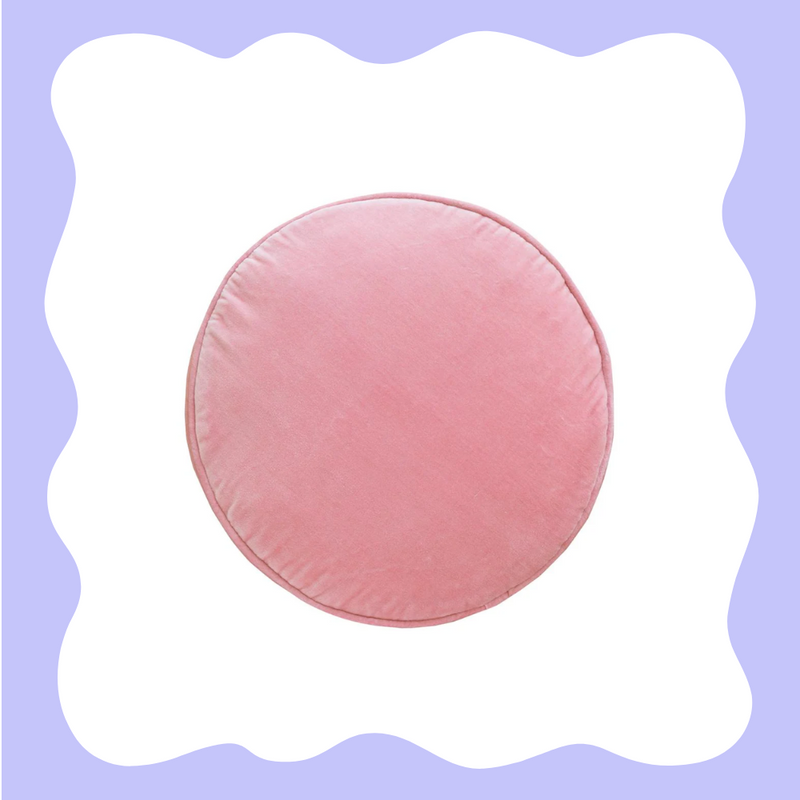 CASTLE Penny Round Cushion - Baby Pink