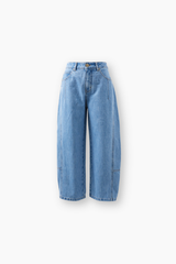 Darted Barrel Jean - Vintage Blue
