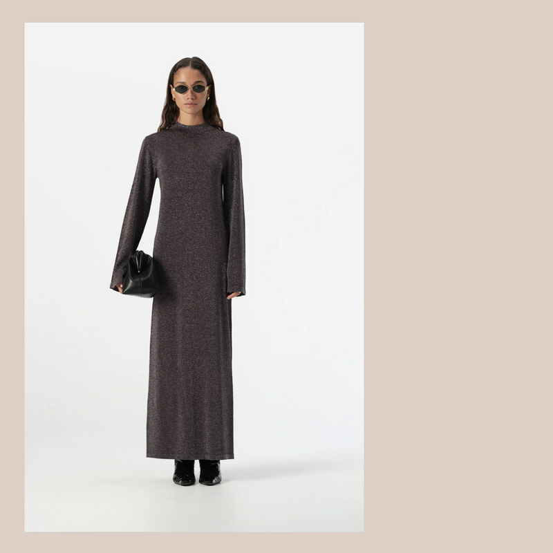 Thelma Knit Dress - Midnight Lurex