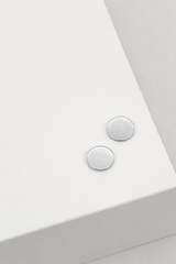 Disc Stud Earrings - Sterling Silver