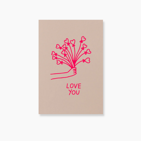 Love You Flowers Card
