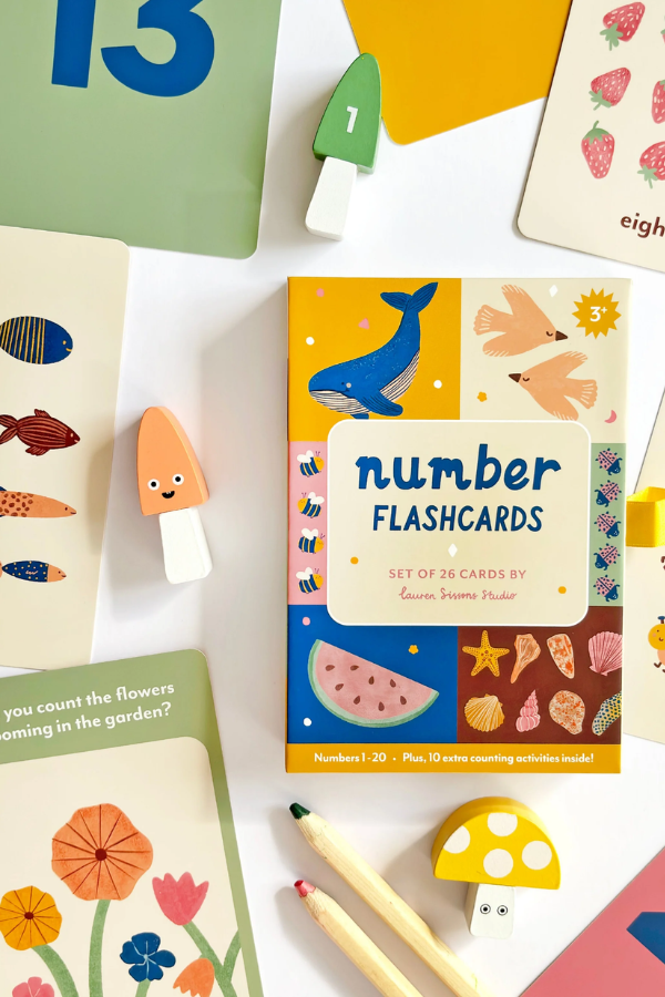 Illustrated Numbers Flash Cards