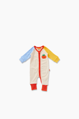 Terry Long Sleeve Romper - Pocket Patch