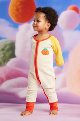 Terry Long Sleeve Romper - Pocket Patch