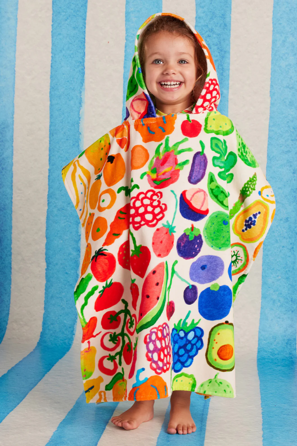 Kids Hooded Towel - Eat The Rainbow