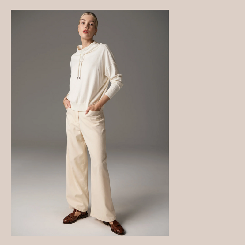 Beech Drawcord Knit - Ivory