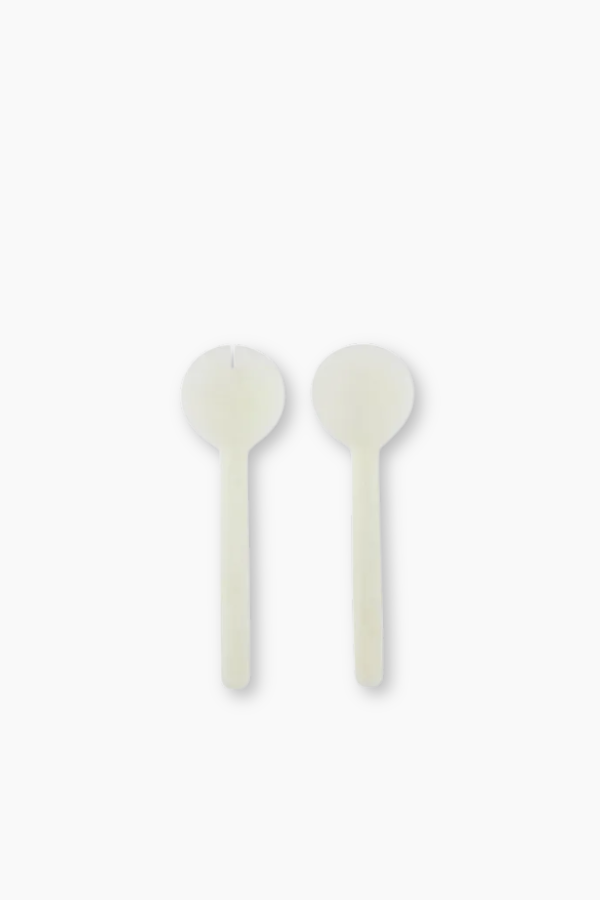 Resin Salad Servers - Ivory