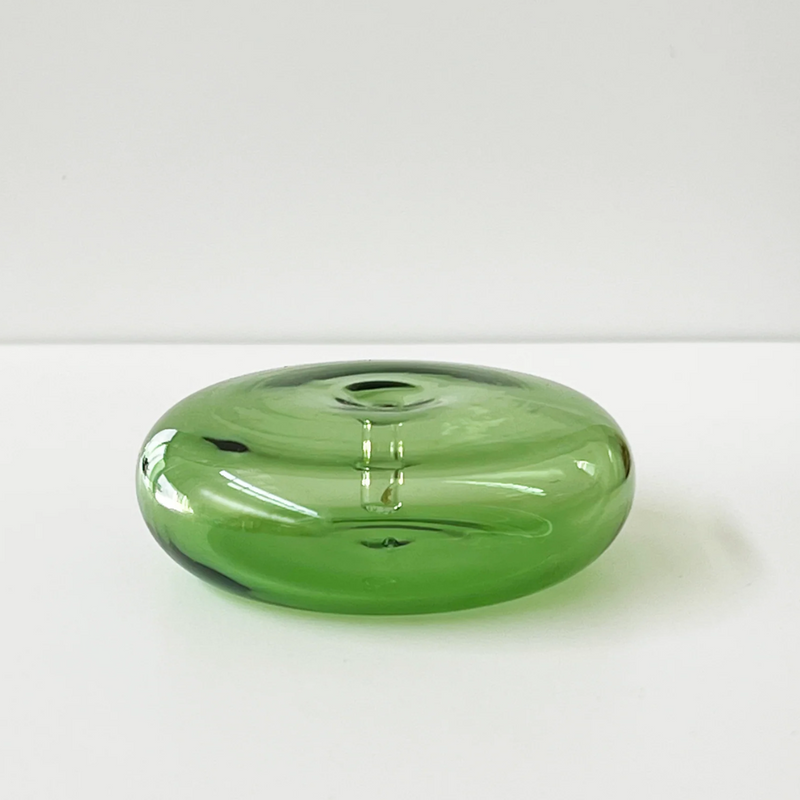 Glass Incense Holder - Green