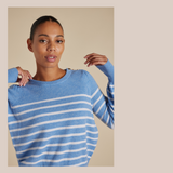 Eloise Sweater - Blue / White
