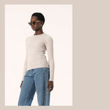 Nola Long Sleeve Top - Oat Marle