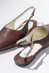 Settle Sling Back - Currant Leather