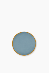 Knit Penny Round - Dusty Blue / Mustard