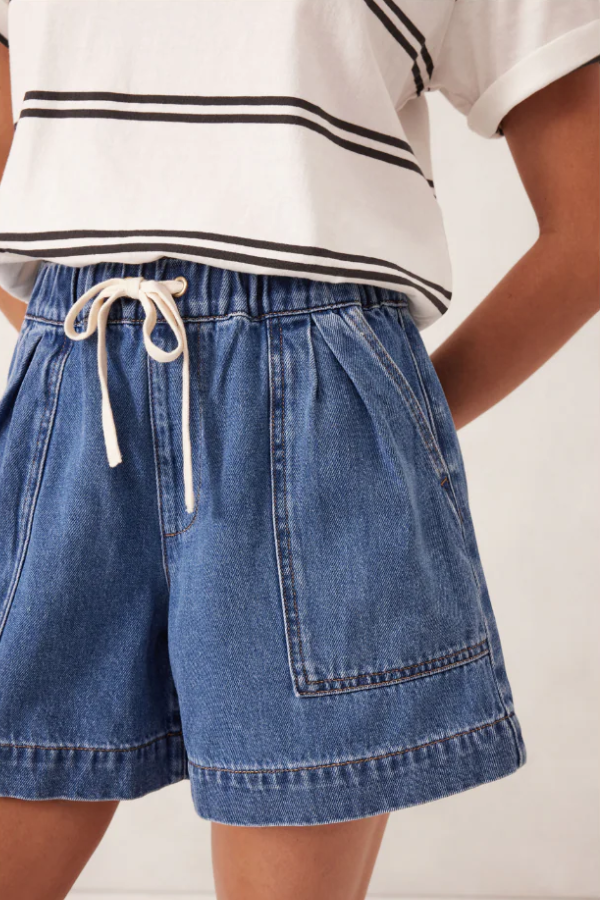 Relaxed Denim Short - Washed Indigo