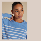 Eloise Sweater - Blue / White