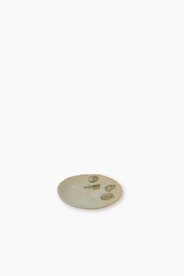 Round Ceramic Plate - Shells – Elms