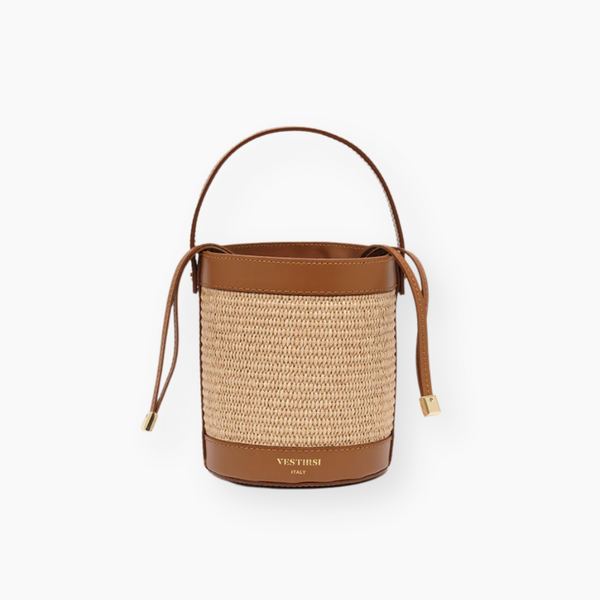 Brittany Rafia Bucket Bag