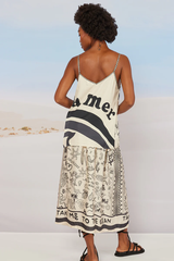 Elizabeth Printed Midi Skirt - Mermaid