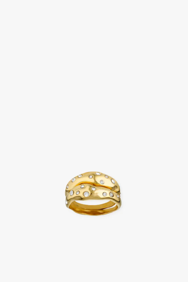 Mali Ring Set - Gold/Clear