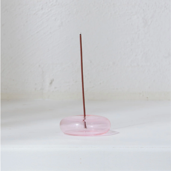 Glass Incense Holder - Pink