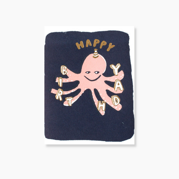 Card - Octopus Birthday