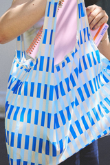 Anywhere Tote - Blue & White