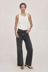 Wide Leg Jean - Faded Black