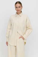 Marlo Shirt - Cream Mini Cord