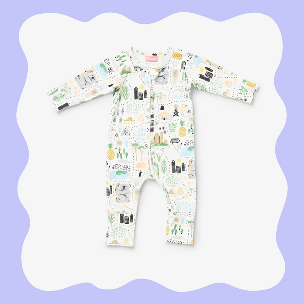 Long Sleeve Romper - Big Adventures
