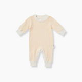 Organic Long Sleeve Jumpsuit - Soft Vanilla
