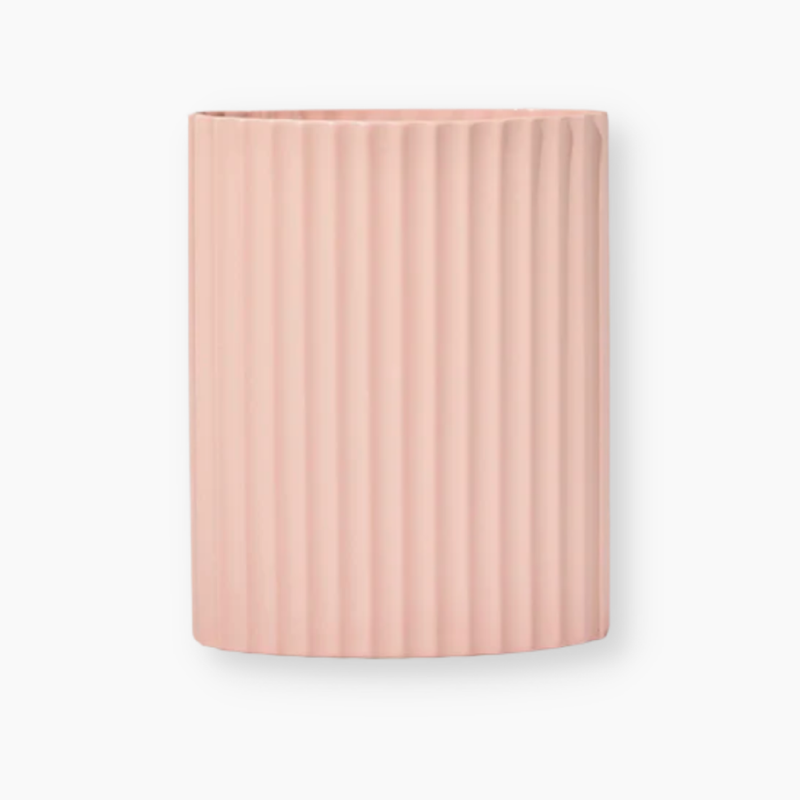 Icy Pink Ripple Vase - Large