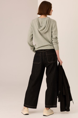 Quinn Knit Hoodie - Sage