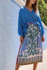 Hailey Printed Midi Skirt - Leopard
