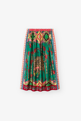 Joy Printed Midi Skirt - Forest