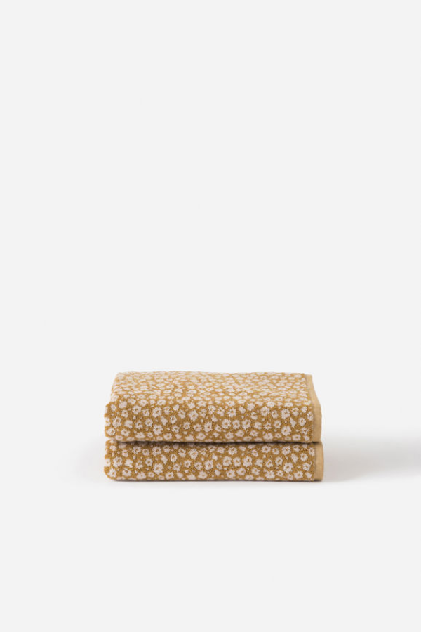 Forget Me Not Organic Bath Mat - Citron