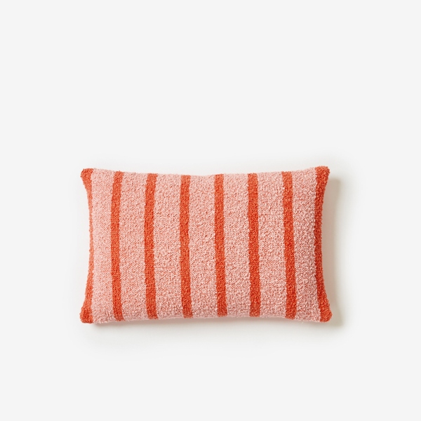 Cushion - 60 x 40cm / Boucle Thin Stripe Pink