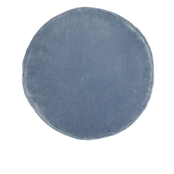 CASTLE Penny Round Cushion - Dusty Blue