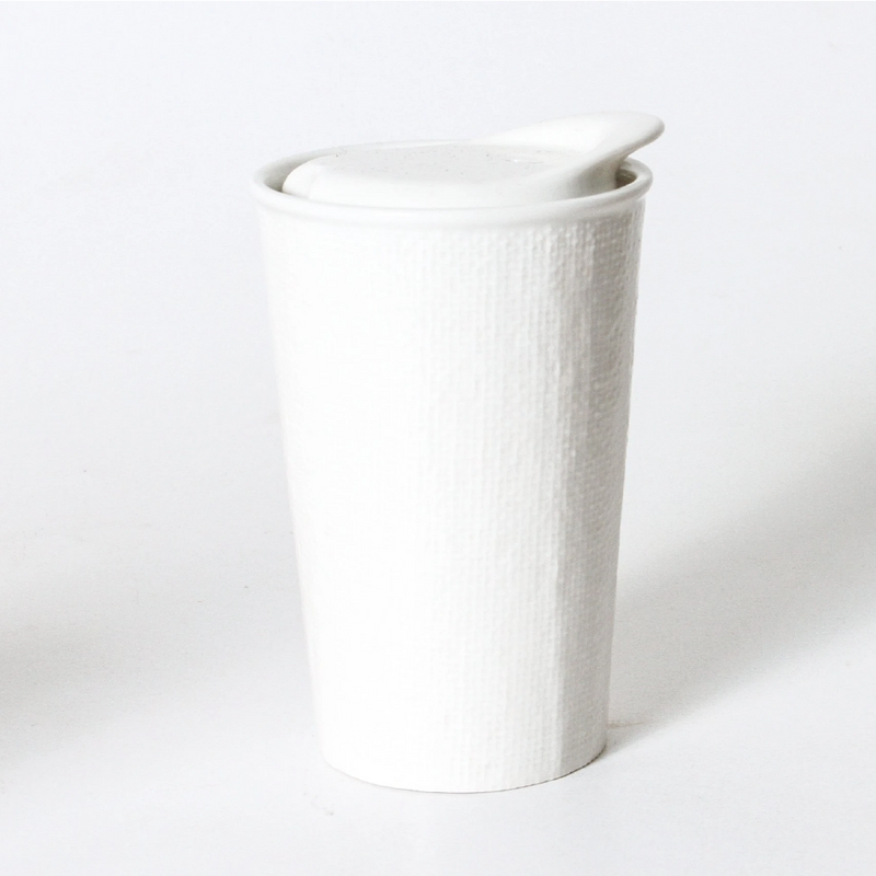 Ceramic Keep Cup - White Linen