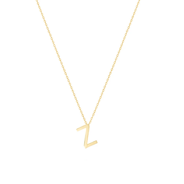 Gold Letter Necklace - Z