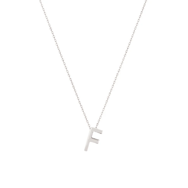 Sterling Silver Letter Necklace F Elms