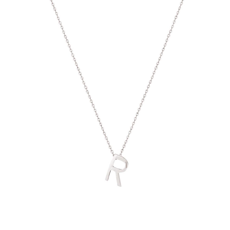 Sterling Silver Letter Necklace - R