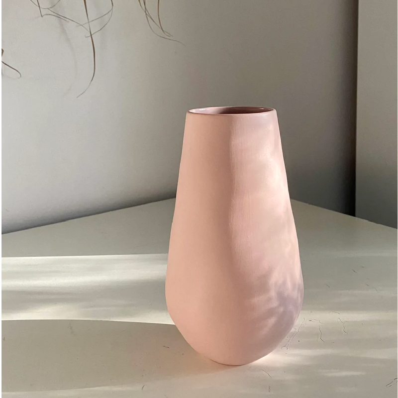Icy Pink Teardrop Vase - Large