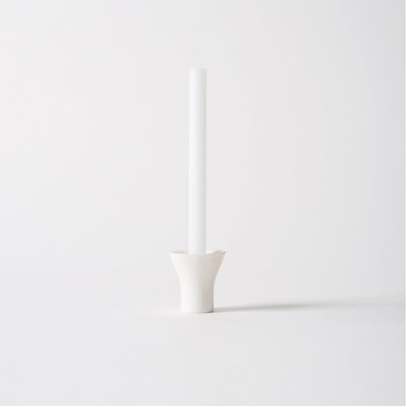Flare Candle Holder - White